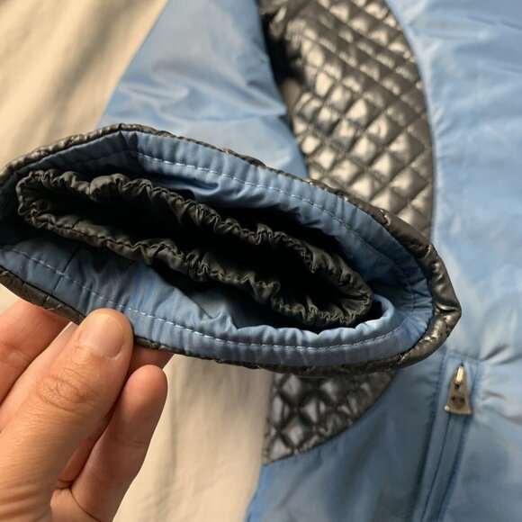 Post Card Ski Jacket Women's Size 6 Blue and silver Full Zip Puffer - Picture 3 of 16